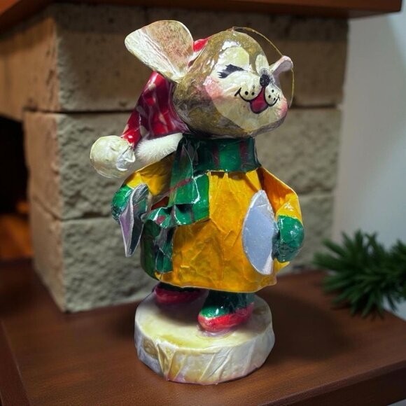 3 Vintage Kitschy Caroling Mice Ornaments in Original Box Christmas Decor - Picture 8 of 11